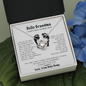 Hello My Amazing Grandma Love Knot Necklace, Pregnancy Reveal Gift, Gift for Grandmother To Be