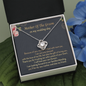 Mother Of The Groom My Life Is Filled With More Joy Love Knot Necklace | Mother In Law Gift |  Bride to Mother In Law Gift