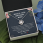 Make a 13th Birthday Wish Teenager Love Knot Necklace, 13th Birthday Gift, Thirteenth Birthday Necklace