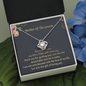 Mother Of The Groom Thank You For Guiding Your Son Love Knot Necklace | Mother In Law Gift |  Bride to Mother In Law Gift