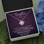 To Our Daughter You Are Our Biggest Achievement Love Knot Necklace | Daughter Birthday, Christmas, Graduation Gift | For Our Daughter Necklace