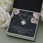 To My Beautiful Wife, Love Knot Necklace | Anniversary Gift for Wife | Luxurious Necklace Gift for Wife | Wife Birthday, Christmas Gift