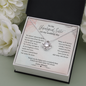 To My Unbiological Sister On My Wedding Day | Jewelry Gift for Sister of the Bride Wedding Day | Gift for Sister of the Bride Love Knot Necklace