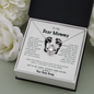 To My Dear Mommy From Tiny Bump Love Knot Necklace, Gift for New Mom, Mother's Day Gift
