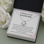 In Memory Of Your Beautiful Baby Forever In Your Heart Love Knot Necklace | Loss of Baby Gift |  Pregnancy Loss Gift | Sorry For Your Loss Gift