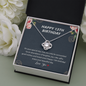 Make a 13th Birthday Wish Love Knot Necklace, 13th Birthday Gift, Thirteenth Birthday Necklace