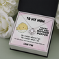 To My Mother Puffer Cute Sentimental Message for Mother Love Knot Necklace | Mother's Day, Birthday Gift for Mom