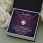 To Our Daughter You Are Our Biggest Achievement Love Knot Necklace | Daughter Birthday, Christmas, Graduation Gift | For Our Daughter Necklace