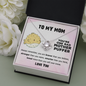 To My Mom, You're One Bad Mother Puffer Funny Mother's Day Love Knot Necklace | Gift For Mother