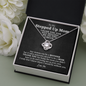 Funny Stepped Up Mom Gift Love Knot Necklace | Unbiological Mom, Foster Mom, Stepmom, Mother In Law Card Mother's Day Gift