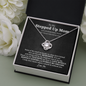 Bonus Mom Stepped Up Mom Love Knot Necklace | Unbiological Mom, Foster Mom, Stepmom, Mother In Law Card Mother's Day Gift