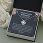 Upgraded to Teenager 13th Birthday Love Knot Necklace, 13th Birthday Gift, Thirteenth Birthday Necklace