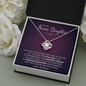 To My Bonus Daughter You Are My Biggest Achievement Love Knot Necklace | Bonus Daughter Birthday, Christmas, Graduation Gift