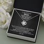 Funny To My Mom Gift Love Knot Necklace | Funny Mothers Day Message Card | Gift for Mother's Birthday