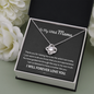 To My Witch Mama Thank You For Raising Me Love Knot Necklace | Gift to Mom from Daughter/Son | Christmas, Birthday, & Mother's Day Gift to Mom