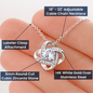 To My Beautiful Wife, Love Knot Necklace | Anniversary Gift for Wife | Luxurious Necklace Gift for Wife | Wife Birthday, Christmas Gift