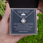 To Our Daughter Love Knot Necklace, Gift for Graduation, Mom & Dad Graduation Gift