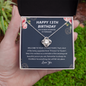 Upgraded to Teenager 13th Birthday Love Knot Necklace, 13th Birthday Gift, Thirteenth Birthday Necklace