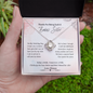 Thanks For Being My Badass Sister On my Wedding Day | Gift for Sister of the Bride | Wedding Day Gift for Sister of the Bride Love Knot Necklace