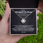 Bonus Mom Stepped Up Mom Love Knot Necklace | Unbiological Mom, Foster Mom, Stepmom, Mother In Law Card Mother's Day Gift