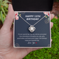 Make a 13th Birthday Wish Love Knot Necklace, 13th Birthday Gift, Thirteenth Birthday Necklace