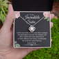 To My Incredible Sister Funny Love Knot Necklace | Unbiological Sister Necklace, Bonus Sister Gift | Gift for Bestie, Best Friend Gift