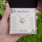 To My Ride Or Die Best Friend Love Knot Necklace | BFF, Best Friend, Unbiological Sister, Birthday Gifts, Best Friend Gift