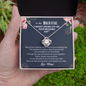 To My Bestie Wedding Day Gift Necklace | Best Friend of the Bride Necklace, Best Friend to Bride Gift, Bride Jewelry Gift