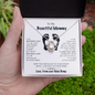 To My Beautiful Mommy Safe & Warm Love Knot Necklace, Gift for New Mom, Mother's Day Gift