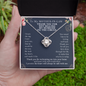 Funny Mother in Law Gift Love Knot Necklace | Mother in Law Wedding Gift, Mother of The Groom Gift, Mothers Day Gifts for Mother in Law