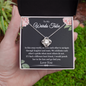 To My Weirdo Tribe Funny Love Knot Necklace | Unbiological Sister Necklace, Bonus Sister Gift | Gift for Bestie, Best Friend Gift