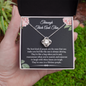 Once In A Lifetime People Through Thick And Thin Love Knot Necklace | Unbiological Sister Necklace, Bonus Sister Gift | Gift for Bestie, Best Friend Gift