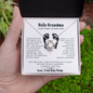 To My Amazing Future Grandma Love Knot Necklace, Pregnancy Reveal Gift, Gift for Grandmother To Be