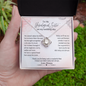 To My Unbiological Sister On My Wedding Day | Jewelry Gift for Sister of the Bride Wedding Day | Gift for Sister of the Bride Love Knot Necklace