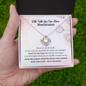 With Faith You Can Move Mountains Graduation Gift Love Knot Necklace | Affirmation Necklace | Encouragement Gift | Motivational Gift