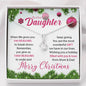 To Our Daughter, Wishing You A Merry Christmas Knot Necklace