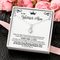 To My Warrior Mom Alluring Beauty Necklace | Encouragement Gift for Mom| Cancer Survivor Gift For Mom from Daughter, Son, Husband