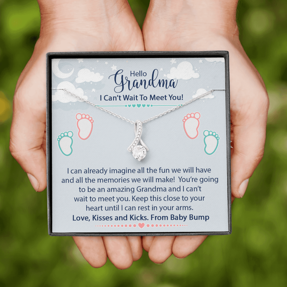 To my Future Grandma Alluring Beauty Necklace| First Time Grandma Gift| Gift for New Grandma| Cant Wait to Meet You Gift from Pregnant Daughter, Daughter-in-law