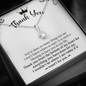 Thank you Alluring Beauty Necklace| Thank you gift for Her| Thank you gift for Friend, Sister, Mom, Teacher, Role Model