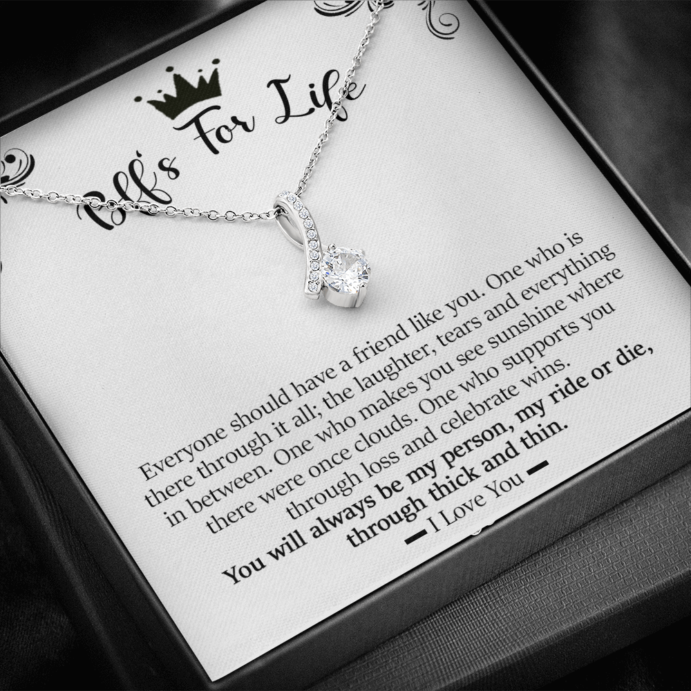 To my Best Friend For Life Alluring beauty Necklace| To my BFF| Gift for my Best Friend| Gift for Her| To my Ride or Die Bestie