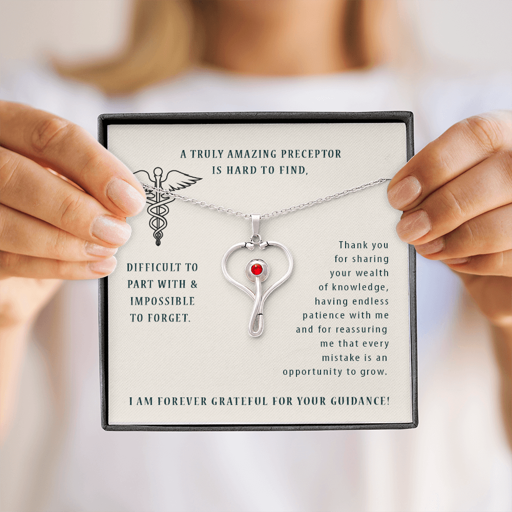 Preceptor Thank You Stethoscope Necklace Gift | Doctor, Nurse preceptor Gift | Nursing, Pre-Med Thank You Gift