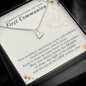 Personalized First Communion Heart Necklace | First Communion Gift Girl | First Holy Communion - Gift for Daughter, Goddaughter, Granddaughter