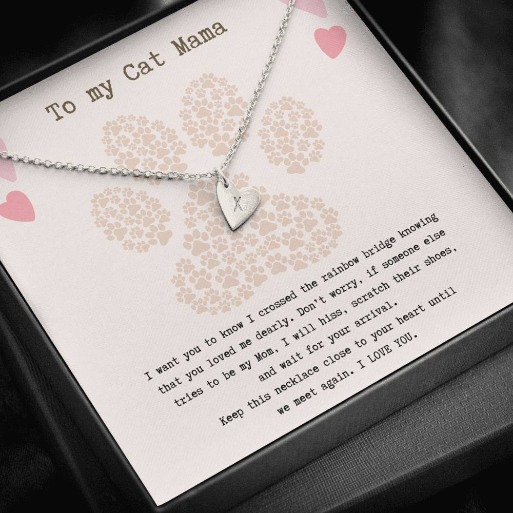 To My Cat Mama, Until We Meet Again Necklace | Loss of Cat memorial necklace | Cat loss gift