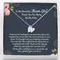 Thank You For Being By My Side, Personalized Flower Girl Gift Necklace, Flower Girl Necklace, Flower Girl Custom Gift, Flower Girl Proposal Thank You Flower Girl Necklace and Card