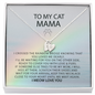 Personalized To My Cat Mama, I Crossed The Rainbow Bridge Gift | Loss of Cat Memorial Necklace | Cat loss gift | Cat Pet Loss