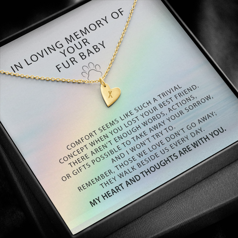 In Loving Memory Of Your Fur Baby | Personalized Rainbow Bridge Dog Necklace | Loss of Dog Memorial Gift | Dog Loss Gift | Pet Memorial Necklace Gift