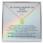 In Loving Memory Of Your Fur Baby | Personalized Rainbow Bridge Dog Necklace | Loss of Dog Memorial Gift | Dog Loss Gift | Pet Memorial Necklace Gift