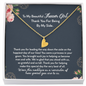 Thank You For Being By My Side, Personalized Flower Girl Gift Necklace, Flower Girl Necklace, Flower Girl Custom Gift, Flower Girl Proposal Thank You Flower Girl Necklace and Card