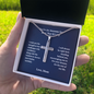Gifts for Son Personalized Cross Necklace, Keep That shit Up,  Birthday Gifts For Son, From Mom To Son, Gifts To Son From Mom, Graduation Gifts