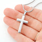 To Our Grandson Communion Cross Necklace | Gift from Nana & Pappy | Grandson Birthday, Graduation, Christmas Gift